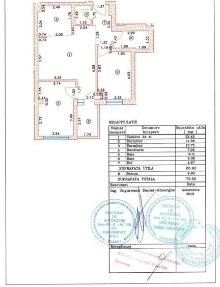 Apartament cu 3 camere decomandat în Central