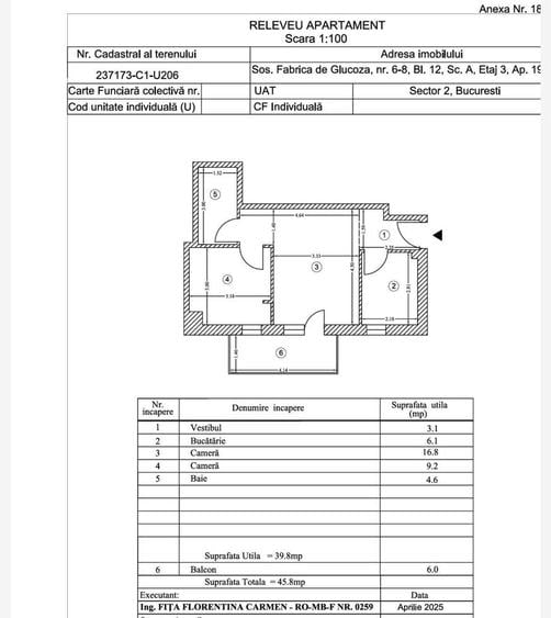 Apartament cu 2 camere semidecomandat în Pipera