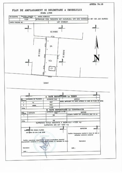 Casă cu 2 camere cu Teren 1029 Mp în Răsuceni
