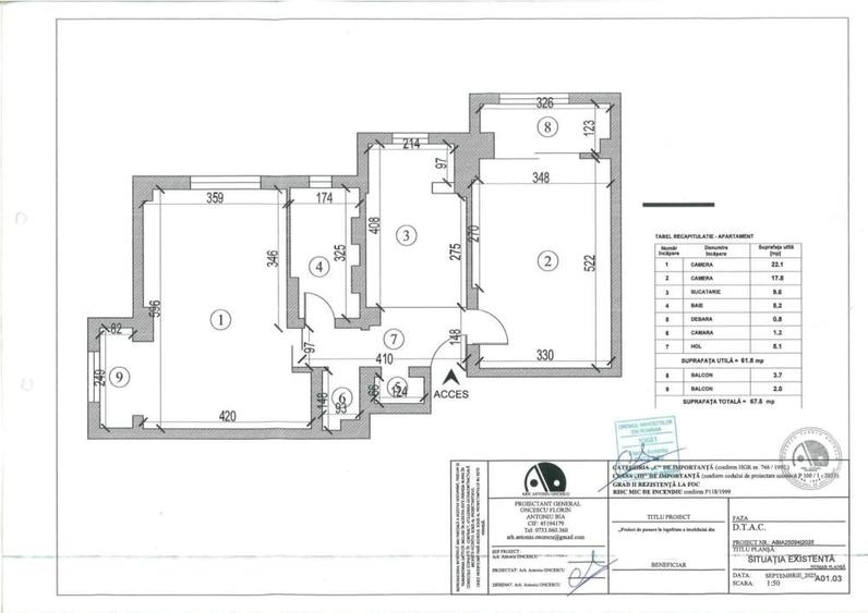 Apartament cu 2 camere în Colentina