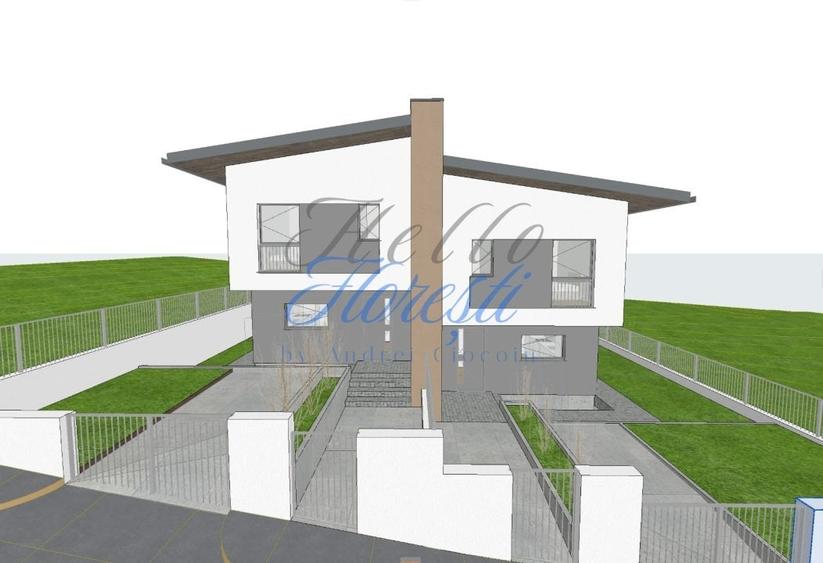 Duplex cu 4 camere cu Canalizare în Florești