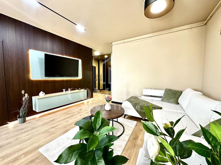 Apartament cu 2 camere semidecomandat, mobilat în Florești