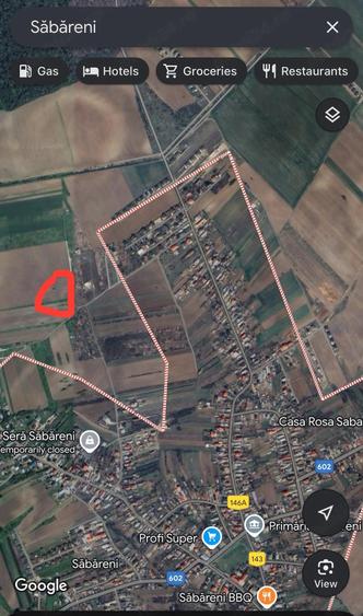 Teren de 1500 mp, în Săbăreni