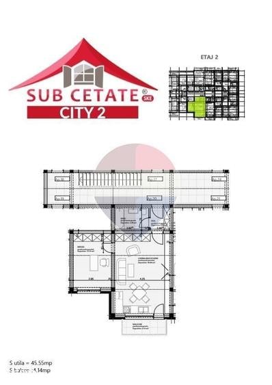 Apartament Tip Studio - Subcetate City 2 - 4