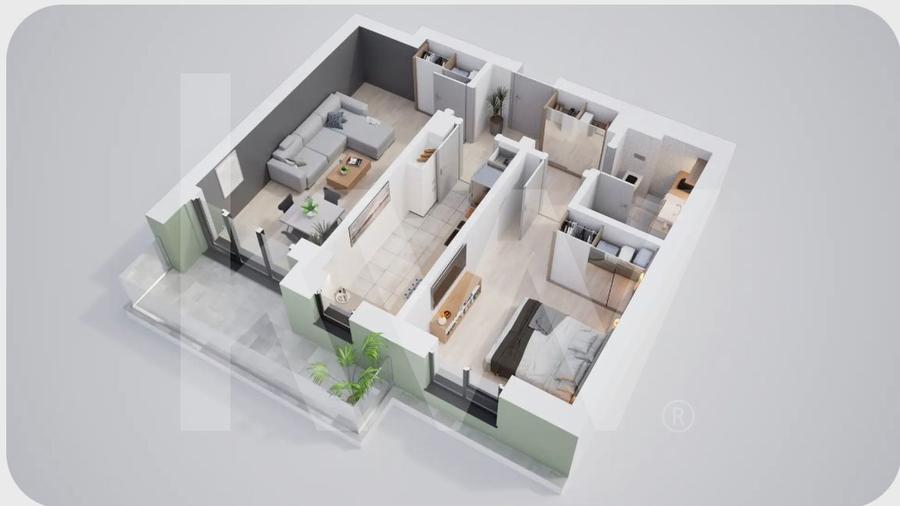 Apartament cu 2 camere decomandat în Periferie