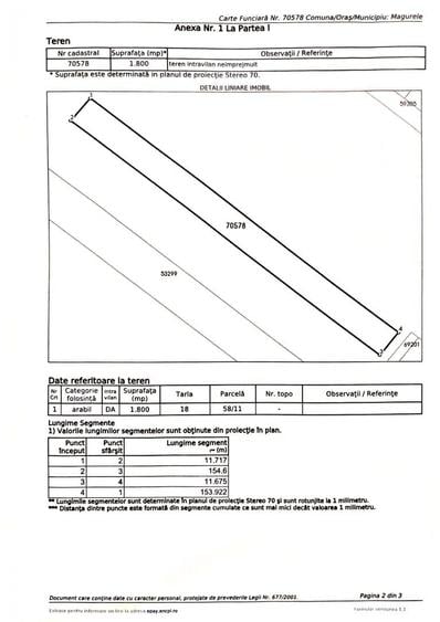 Teren de 1800 mp, în Exterior Vest
