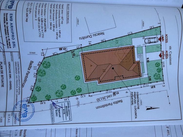Teren Construcții intravilan de 617 mp, în Lac de Verde