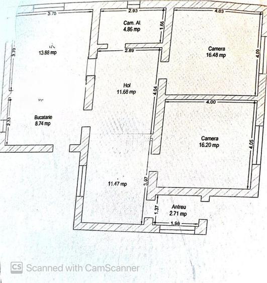 Casă cu 3 camere cu Teren 486 Mp în Central