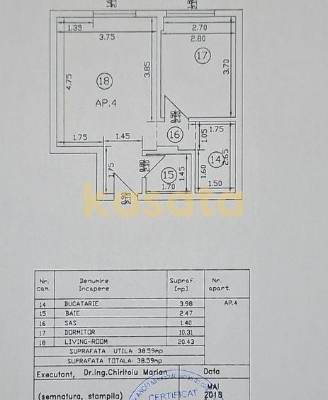 Apartament cu 2 camere semidecomandat în Fundeni