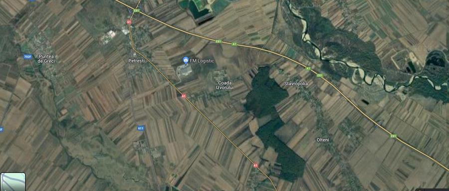 Teren Construcții extravilan de 46900 mp, în Petrești