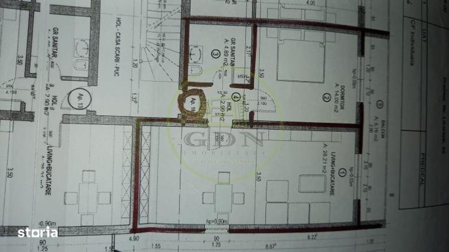 Apartament cu 2 camere decomandat în Predeal