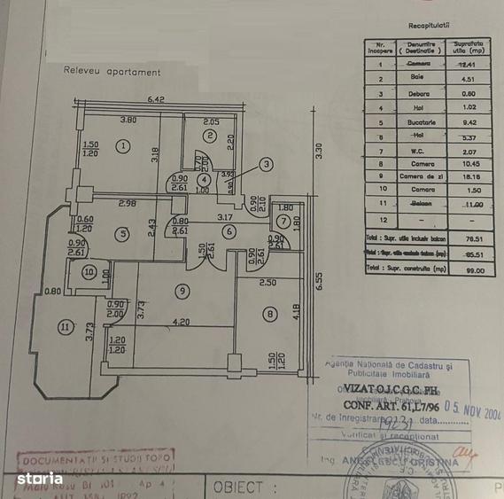 Apartament cu 3 camere decomandat în Republicii
