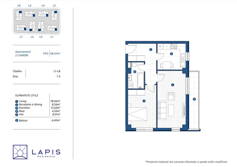Apartament cu 2 camere decomandat în Galata