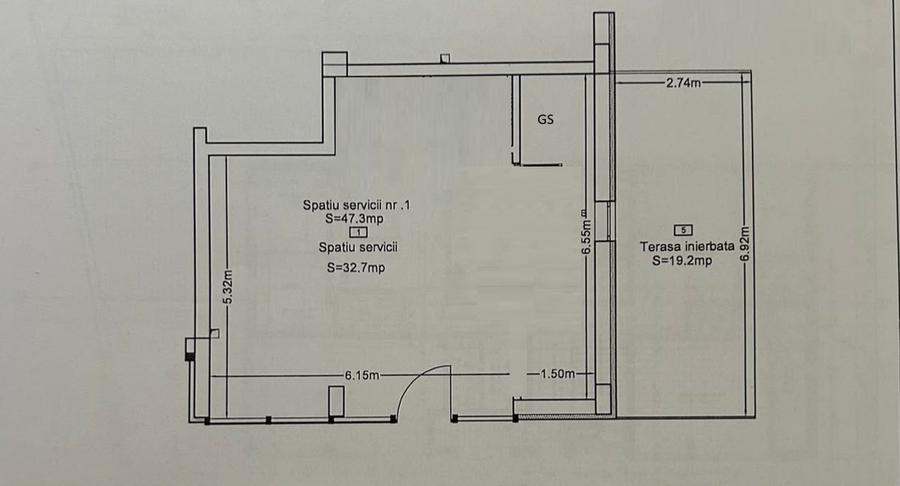 Spațiu comercial, de 47.299999237061 mp, în Grigorescu