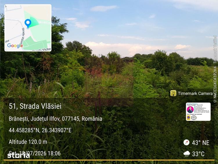 Teren de 567 mp, în Brănești
