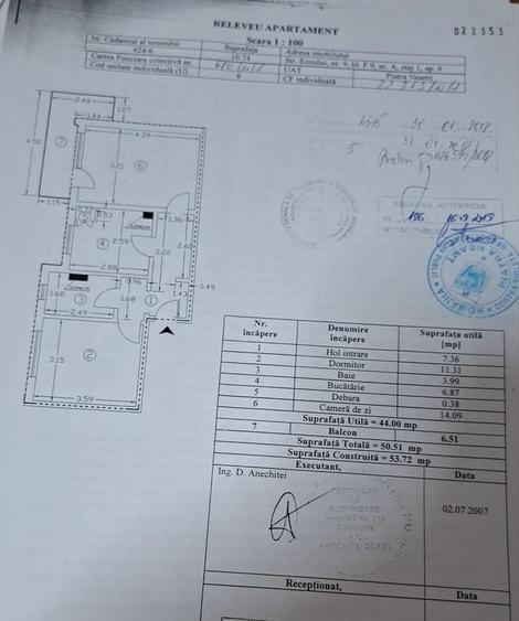 Apartament cu 2 camere decomandat în Central