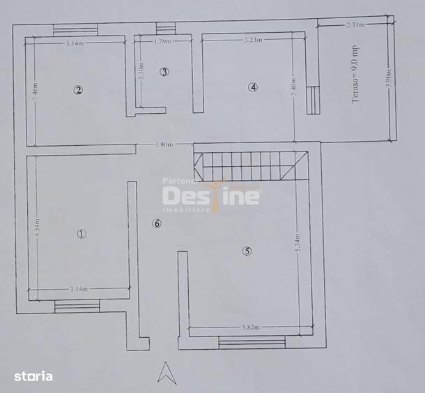 Casă cu 3 camere decomandat în Lunca Cetățuii
