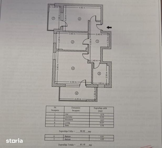 Apartament cu 2 camere decomandat în Metalurgiei