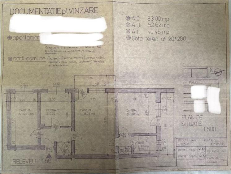 Apartament cu 3 camere semidecomandat în Rogerius