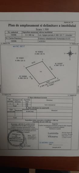 Teren Construcții intravilan de 400 mp, în Agigea