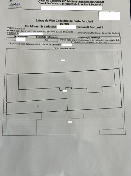 Teren Construcții intravilan de 580 mp, în Aviatorilor
