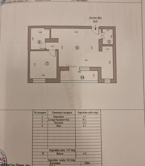 Apartament cu 2 camere decomandat în Sud