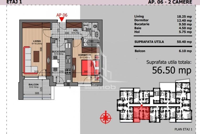 Apartament 2 camere decomandat cu bucatarie inchisa. - 2