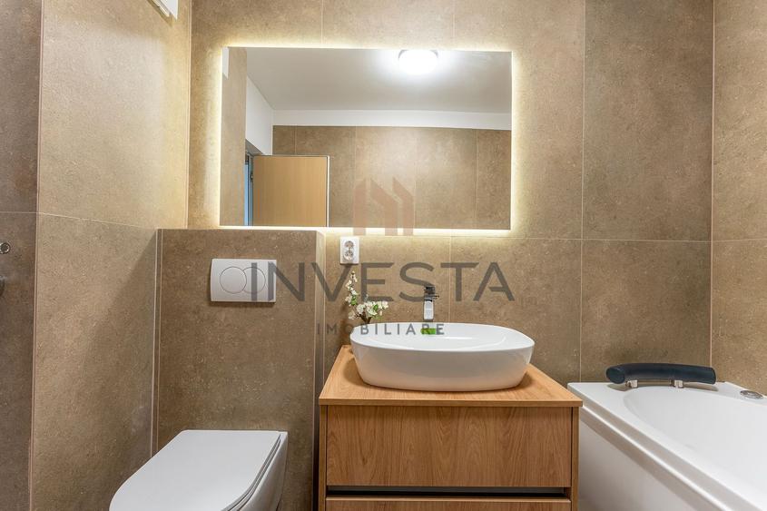 Apartament cu 2 camere semidecomandat, mobilat în Între Lacuri