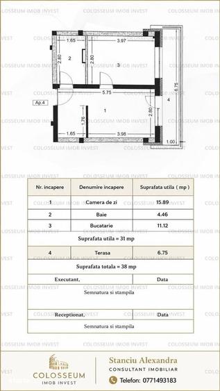 Garsonieră decomandată în Sânpetru