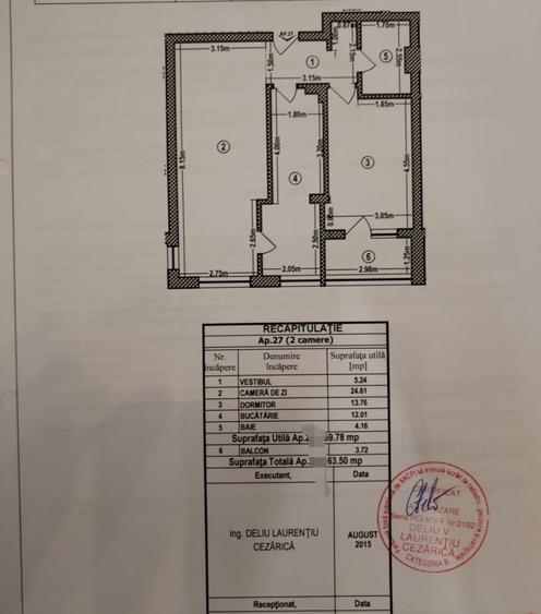 Apartament cu 2 camere decomandat în Popești-Leordeni