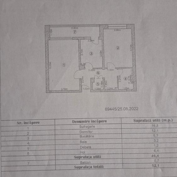 Apartament cu 2 camere decomandat în Micro 20