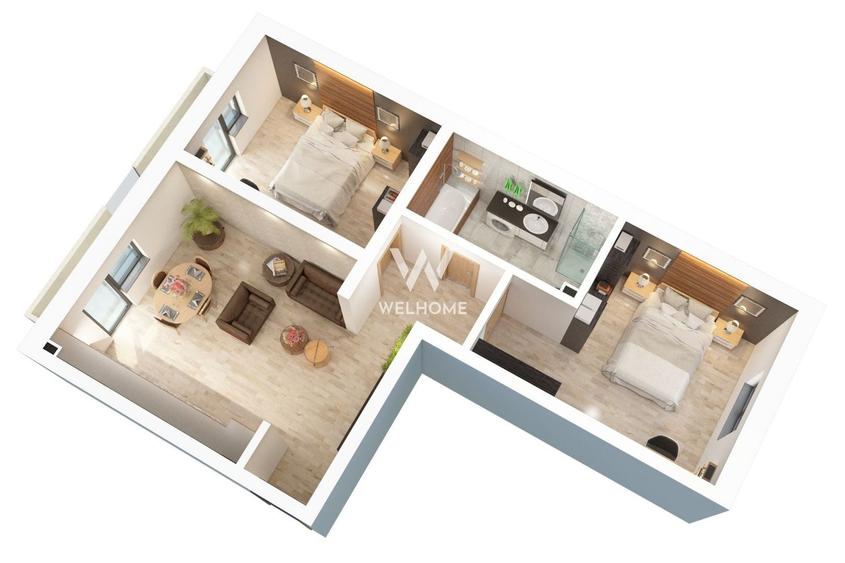 Apartament cu 3 camere decomandat în Hipodrom 3