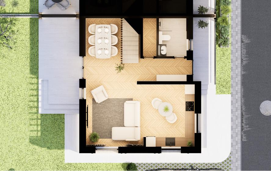 Duplex cu 4 camere cu Canalizare în Bucov