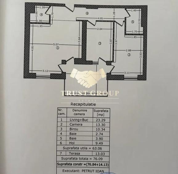 Apartament cu 3 camere decomandat în Domenii