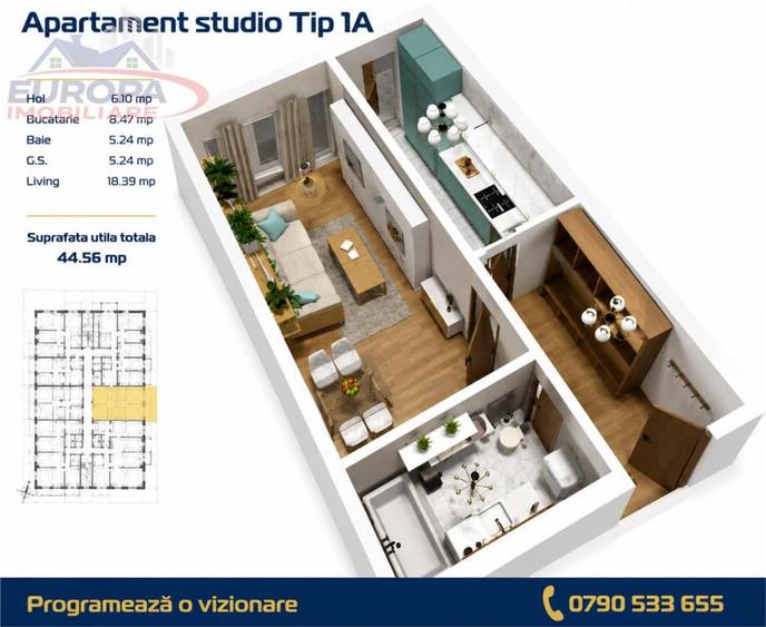 Apartament 2 camere zona C5 in BLOC NOU - 8