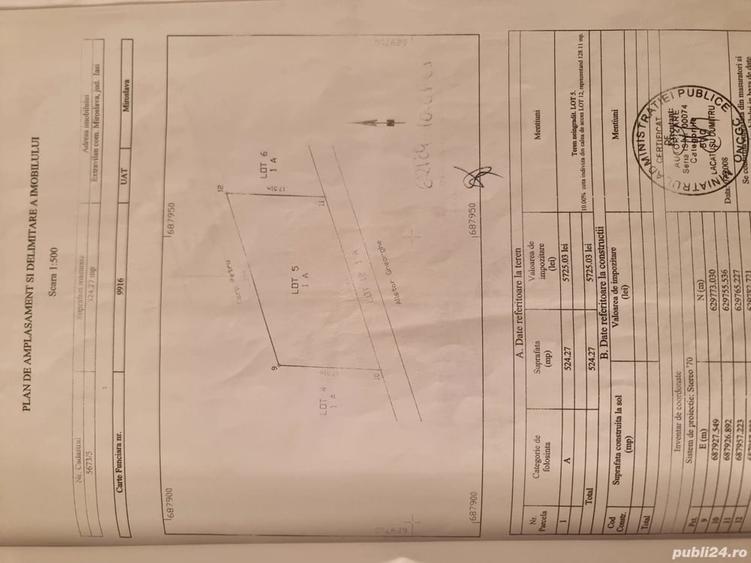 Teren de 524 mp, în Valea Ursului