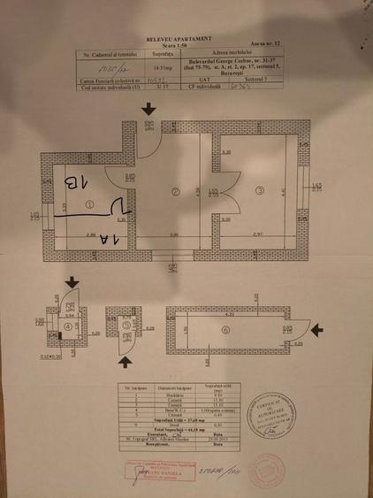 Apartament cu 2 camere decomandat în Coșbuc