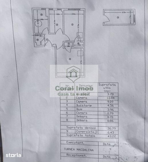 Apartament cu 2 camere decomandat în Moșilor