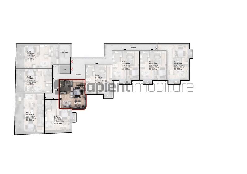 Apartament cu 2 camere decomandat în Ultracentral