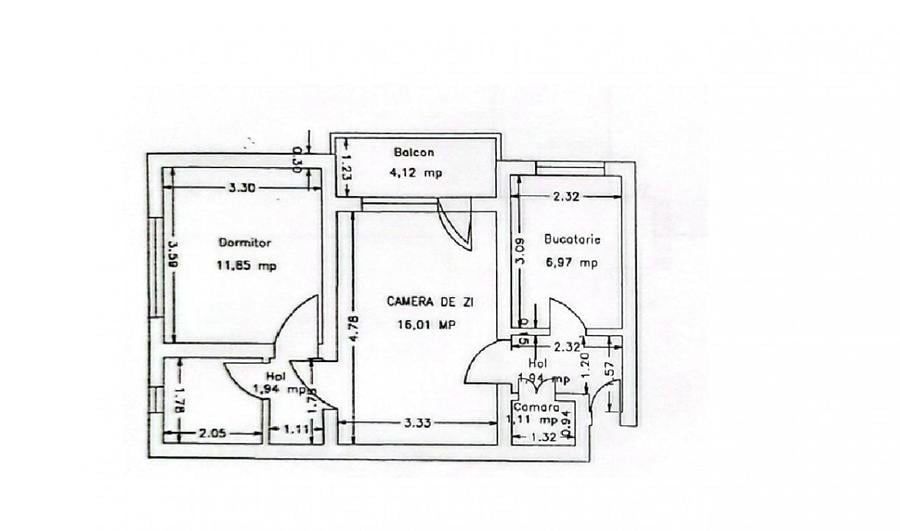 Apartament cu 2 camere semidecomandat în Crevedia