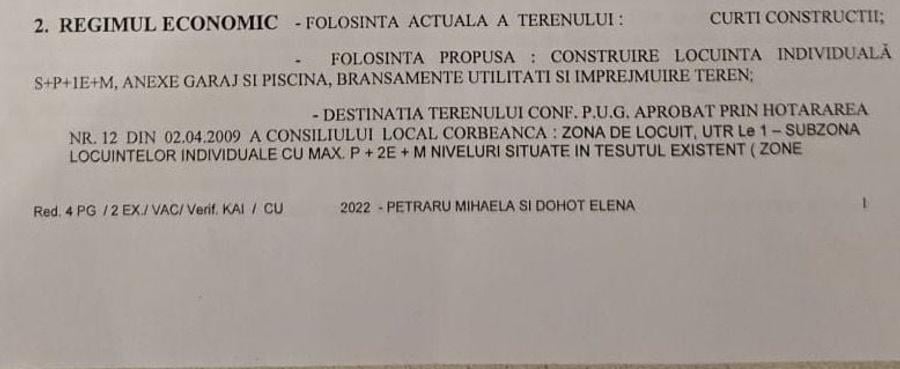 Teren Construcții intravilan de 1731 mp, în Corbeanca