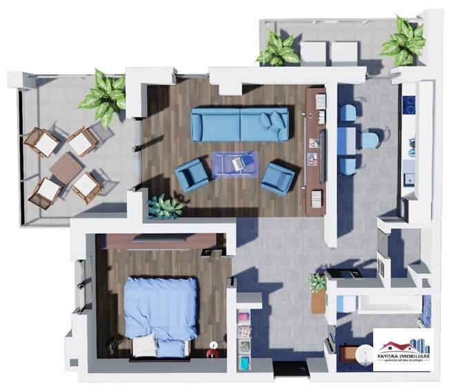 Apartament cu 2 camere în Central