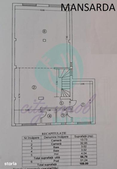 Casă cu 10 camere cu Teren 182 Mp în Cișmigiu