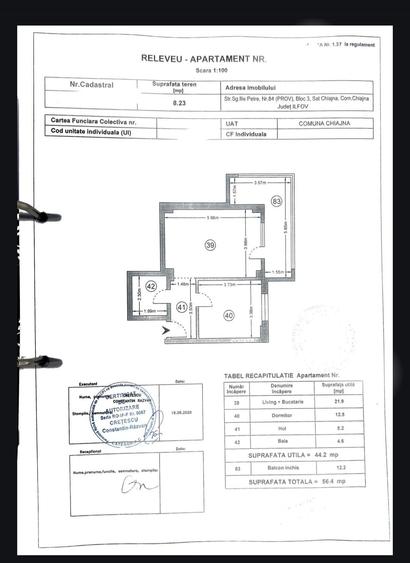 Apartament cu 2 camere semidecomandat în Chiajna