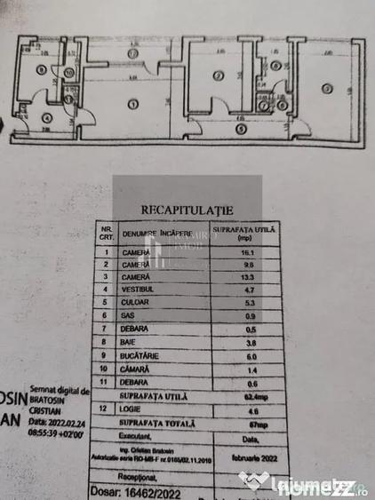 Apartament cu 3 camere semidecomandat în Brâncoveanu