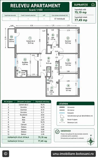 APARTAMENT 4 CAMERE -  2 BĂI | ETAJ 3/4 | CAPĂT 1, BOTOȘANI - 22