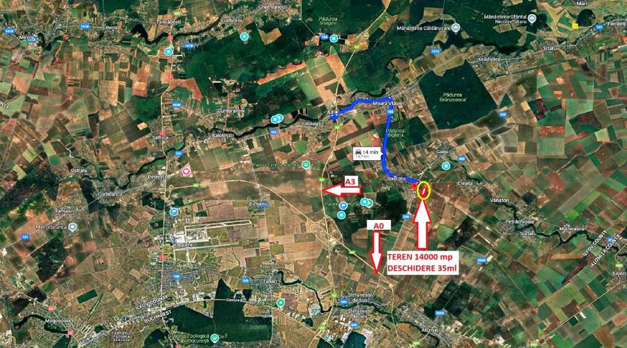 Teren Construcții intravilan de 14000 mp, în Dascălu