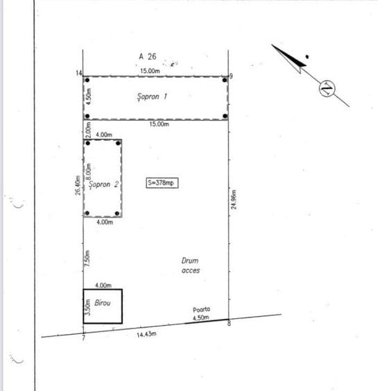 Teren 3516 mp cu construc?ii, zona Cotofenii din Dos - 1