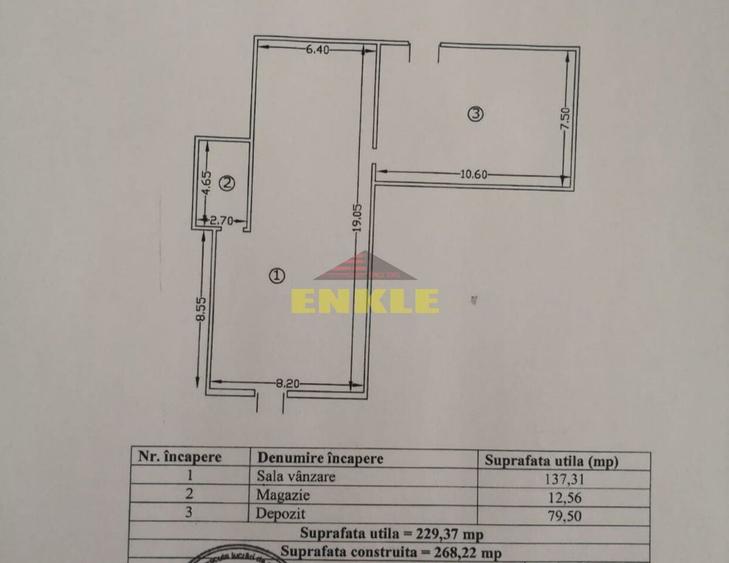 Spațiu comercial, de 230 mp, în Central