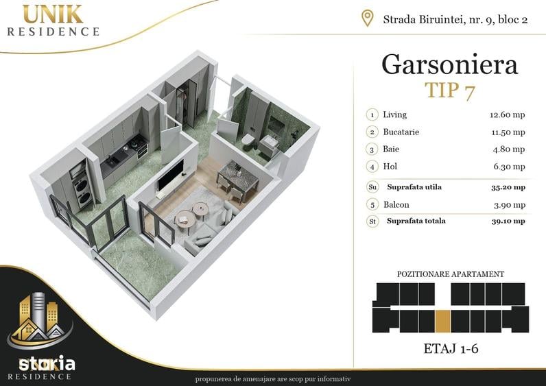 Garsonieră în Central